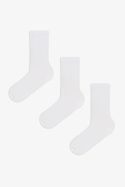 Men's Tennis White 3-Piece Socket Socks