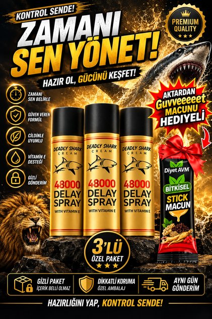 3 Adet 48000 Gecktrci ve sertleştrci Sprey Alman Etkli Uzn Sürn Performns Kanıtlnmış Ürn