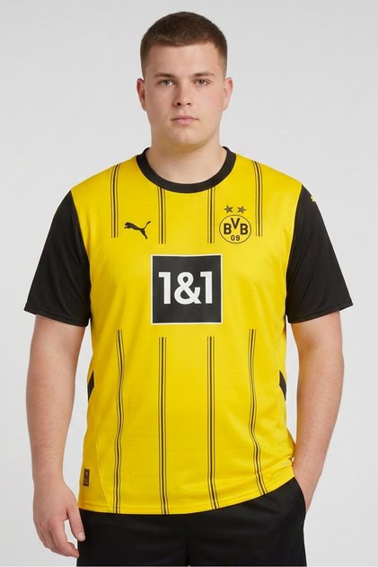 Men Sportswear Fit Short Sleeve Borussia Dortmund Training Jersey, Yellow