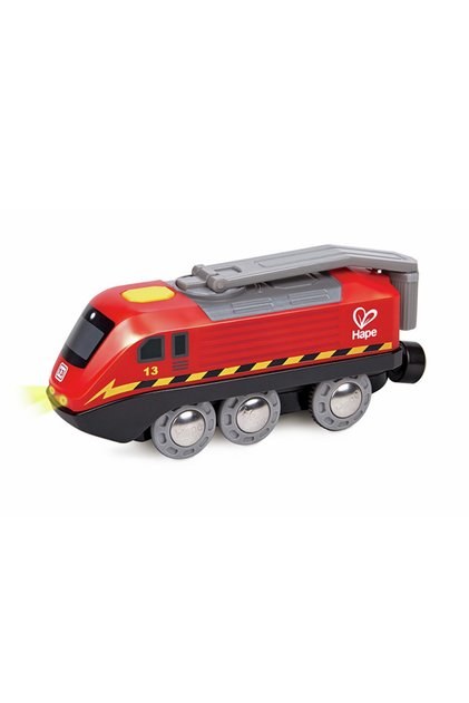 Locomotivă de tren de jucărie din lemn cu dinam, 3-6 ani