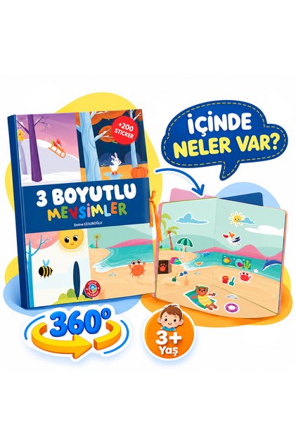 3 Boyutlu Stickerlı Mevsimler