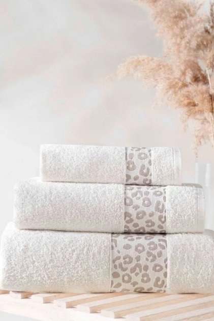 Neşe Home Gianna 3-Piece Towel Set – 1,000 g, 100% Cotton, Soft and Absorbent