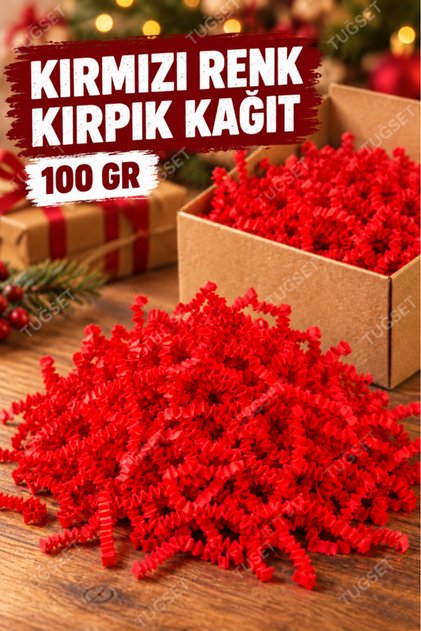 Shredded Scrap Paper Z Zigzag Pelur Scrap Paper 100 gr Red Color Ornament Filling Material Paper