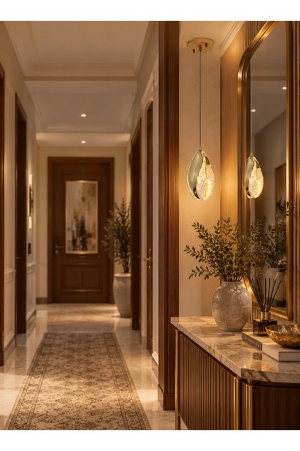 Chandelier - Gold-colored - 3