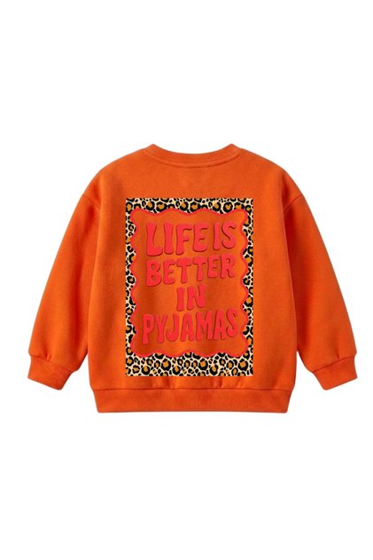 Oversize back printed sweatshirt