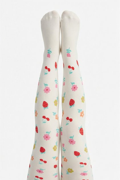 Vanilla Pretty Fruit Floral Pantyhose
