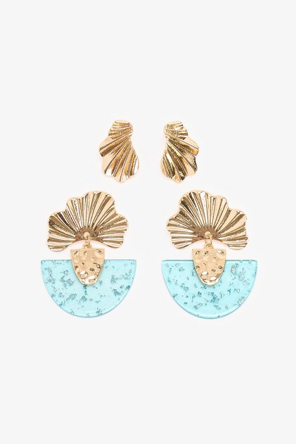 Light Blue Daniela 2-Piece Earring Set
