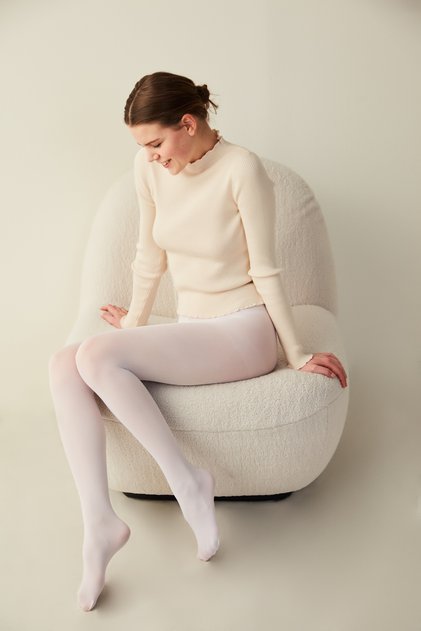Micro 40 White Pantyhose-Pentilicious