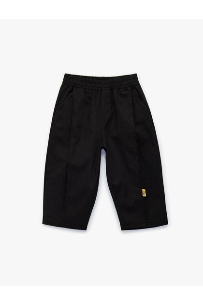 Oversize Balloon Cut Black Baby Boy Pants 6Smb40059Tw