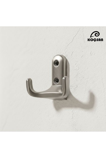 Ares Çift Kollu Metal Askı Saten Vestiyer Dolap Duvar Portmanto Askılığı