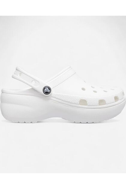 Women Brand Logo Slingback Clogs, White