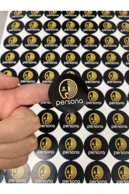 Logo Sticker 6 CM (Kişiye Özel) 70 Adet Yapışkanlı Etiket