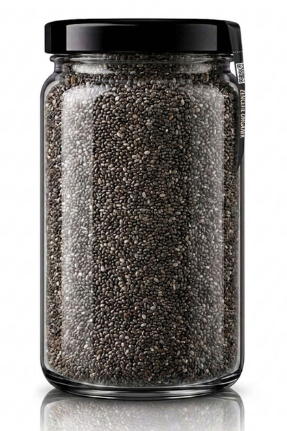 Chia Tohumu Bi Kavanoz 660 cc. Cam Kavanozda Katkısız Çiya Tohum Pure Chia Seeds