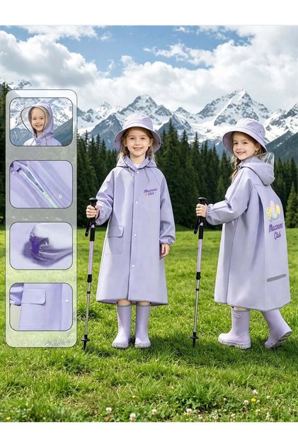 Premium Children's Raincoat with Hood and Visor -Children's Raincoat