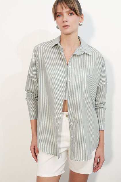 3900 Oversize Checkered Shirt - Y.mint