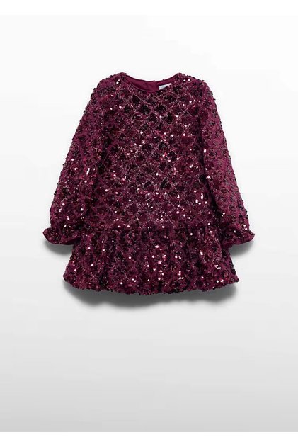 Girl's Payet Winter Dress Bordo