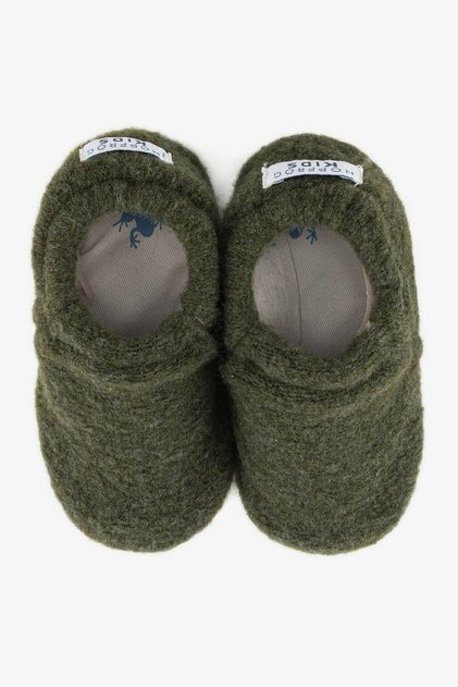 Recycled Woo Wooly Wool Khaki Barefoot Slippers (Gift Set)