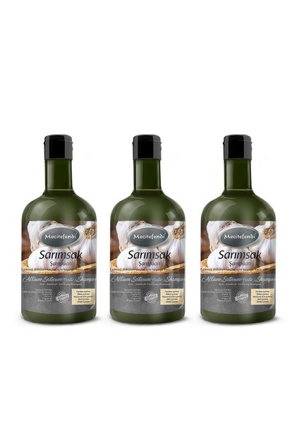 Sarımsak Şampuan 400 ml Saç Dökülmesine ve Kepeğe Karşı Bitki Özlü Şampuan 3'lü