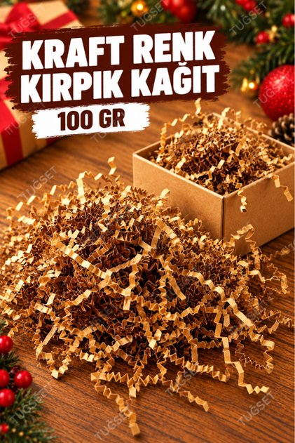 Shredded Paper, Zigzag Tissue Paper, 100 gr Kraft Colored Decorative Filling Material Paper -t5