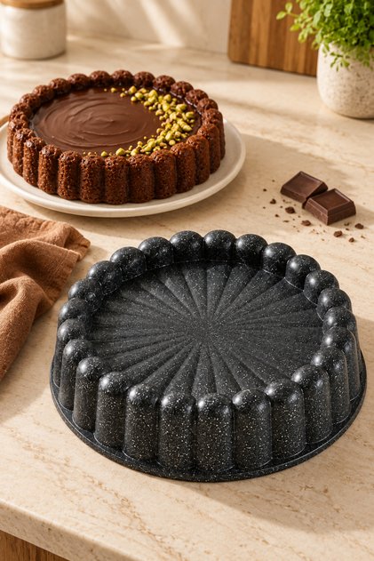 Pisa 26 cm Fireproof Non-Stick Cast Iron Cake & Tart Mold