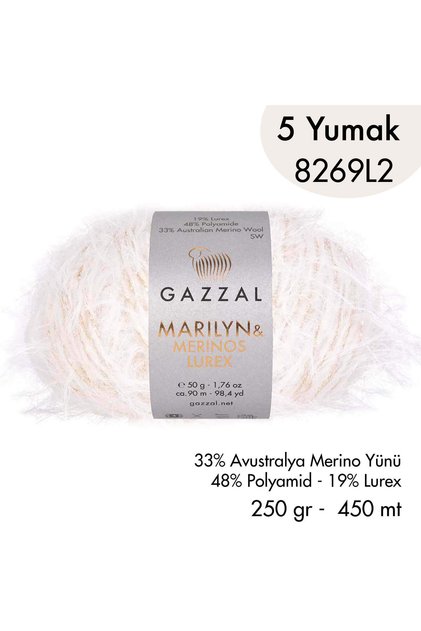Marilyn & Merinos Lurex 8269 L2- 5 Skeins 250 Gr