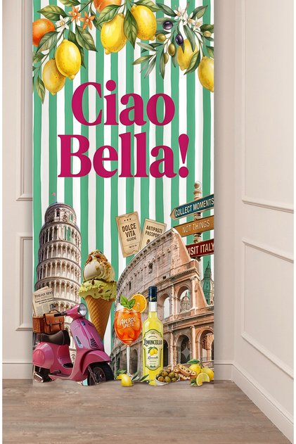 Aesthetic Moodboard Wall Collage Printed Background Curtain Y2K Retro Vision Board Curtain Specially Designed Digital Printed Background Curtain