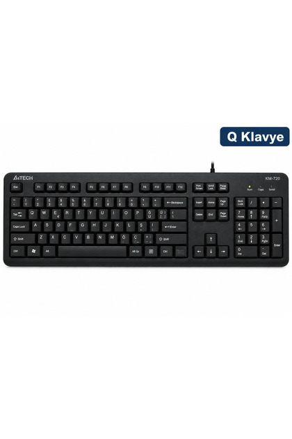 Km-720 Siyah Q Tr Usb Kablolu Fn Multimedya Klavye