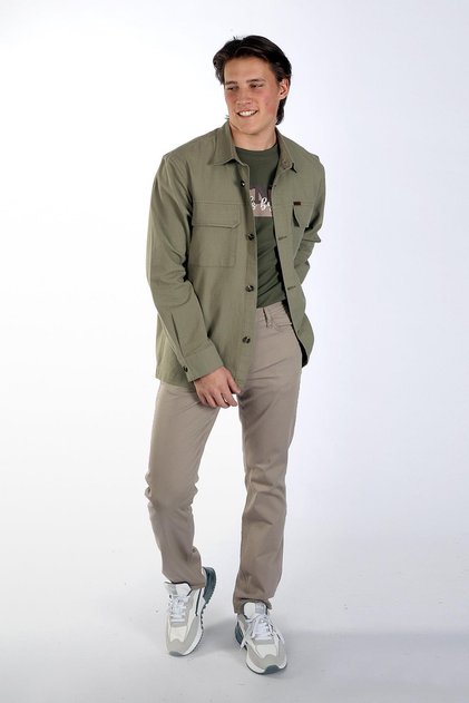 Newkar Men's 100% Cotton Woven Jacket Khaki