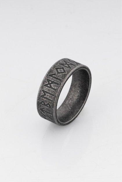 316L Steel Viking Futhark Men's Ring