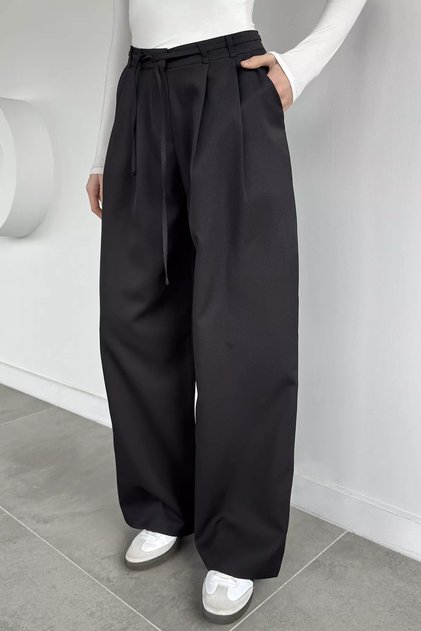 Women's Waist-Tie Wide-Leg Pants