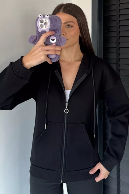 Gülseli Women's Three-Thread Shaded Hooded Sweatshirt