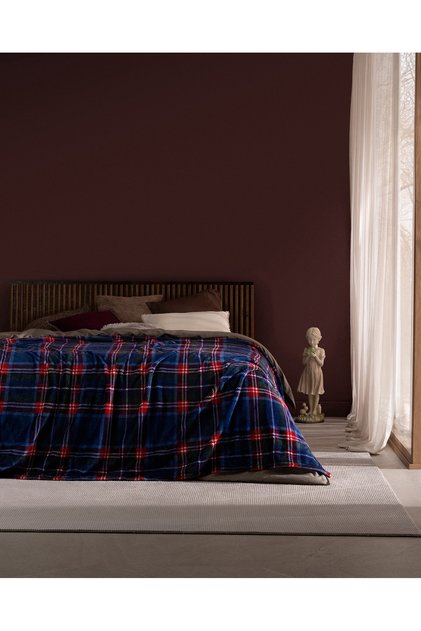 Clorel Single Welsoft Printed Blanket - Navy Blue