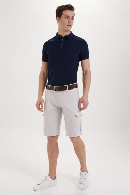 Man 1 Men's 100% Cotton Shorts Stone