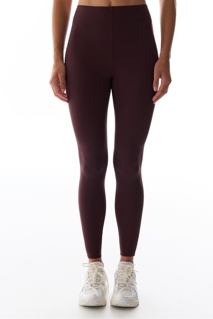 Koyu Bordo Contrast Back Lock Dikiş Detaylı Tayt