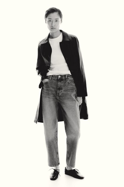 Mom Slim Fit High Waist Ankle Jeans
