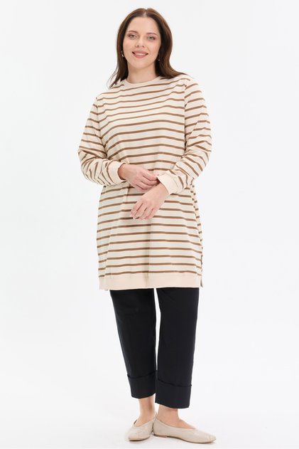 Two Thread Striped Basic Women's Tunic