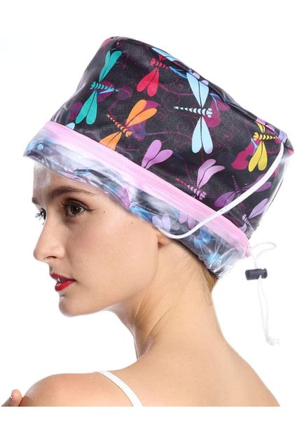 Electric Hair Steamer Cap, Heating Treatment Hat, 3 Temperature Levels, Deep Conditioning, for Home Hair Care