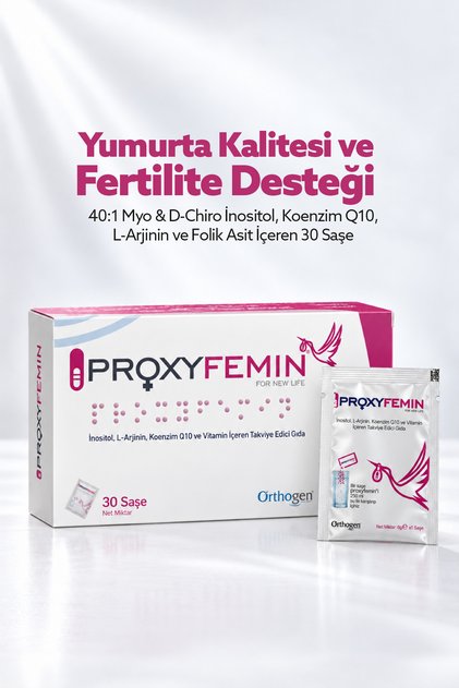 Proxyfemin 30 Sachets |   Inositol, L-Arginine, Coenzyme Q10 and Vitamin-Enriched Supplement