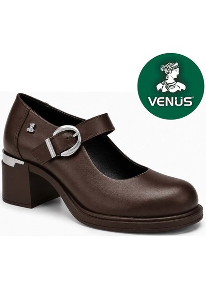 Labranda Genuine Leather Comfort Orthopedic Women's Classic Heeled Shoes Brown