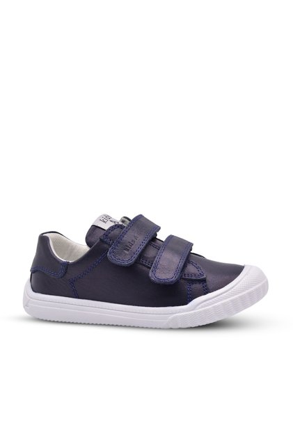 Drive Double Velcro Leather Boys' Shoes Navy Blue