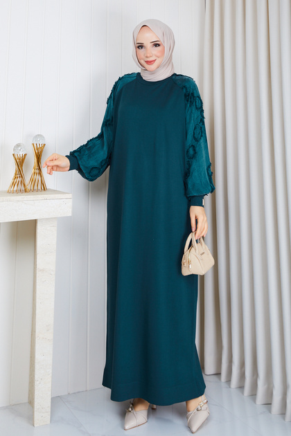 Women's Sleeveless Silk-Cupra Fringed Mercerized Knit Dress