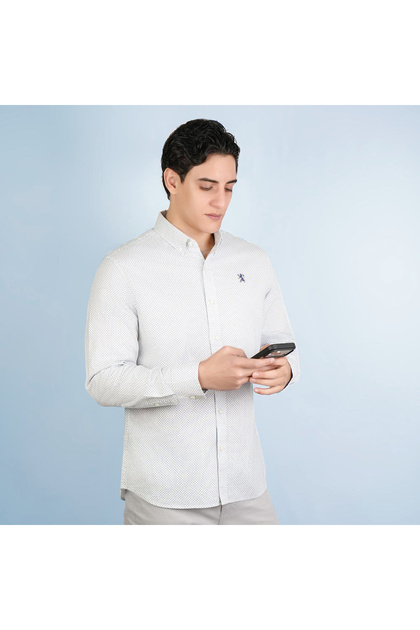 Men's Lion Oxford Printed Long Sleeve Shirt