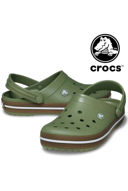 Crocband Gum Clog Sabo Doctor and Nurse Slippers Orthopedic Unisex Slippers Khaki