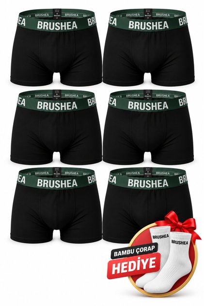 Premium Men's Boxer Briefs 6-Pack – Cotton-Stretch Fabric, Stretch Waistband, Non-Riding Solid Color Boxer Briefs