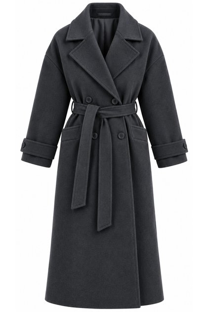 Dark Gray Frankfurt Long Cashmere Coat - 2Y408021