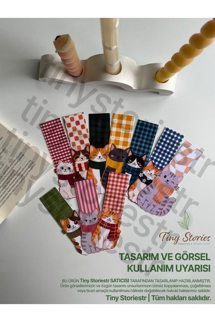 Bookmarks - Fall Cat-Themed Special Cut, Pack of 10 - tinystoriestr