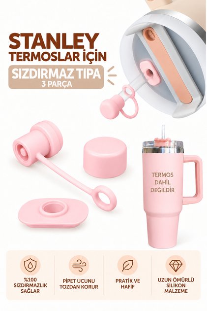 Quencher Compatible Leak-Proof Silicone Stopper - Pink