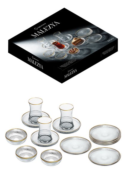 Malaysia - 24-Piece Presentation Tea Set with Gold Gilding