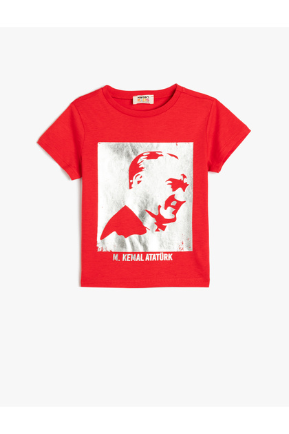 Atatürk Printed Cotton Short-Sleeve Crew-Neck T-Shirt