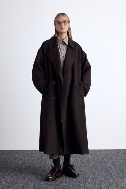Nicola Kruvaze Trench Coat Dark Brown